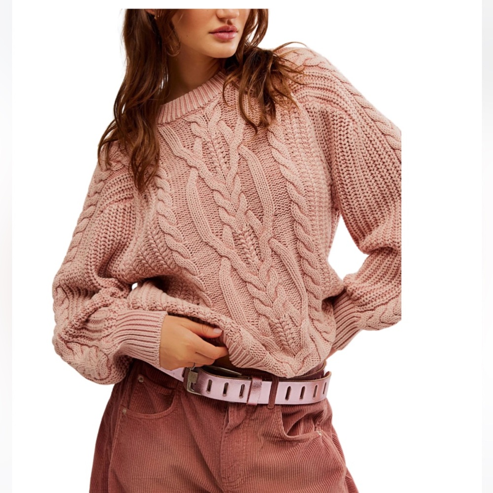 Free People Cable Knit Sweater